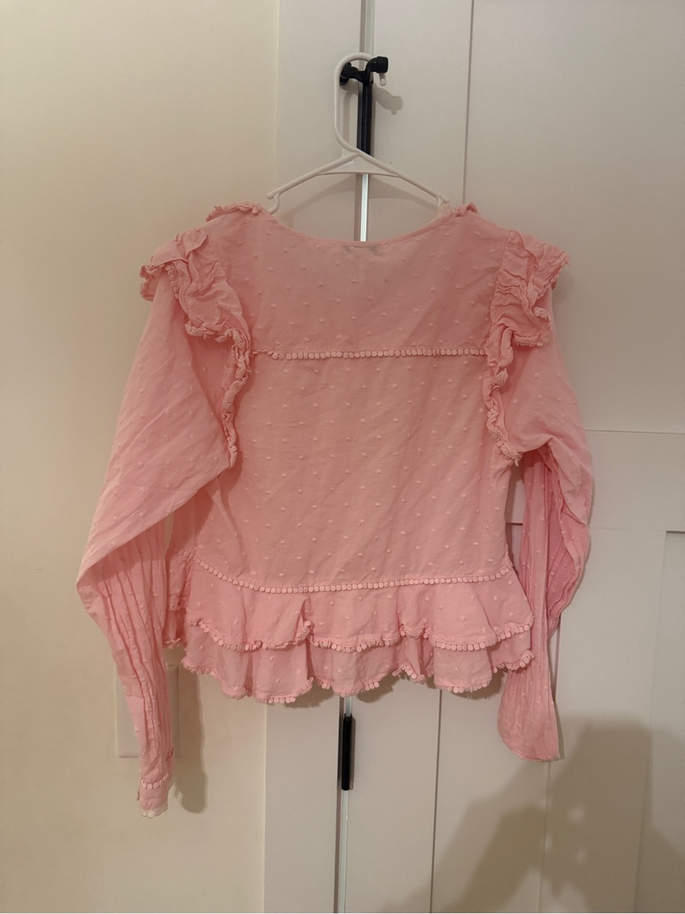 Pink Ruffled Button-Front Top - Picture 2 of 2